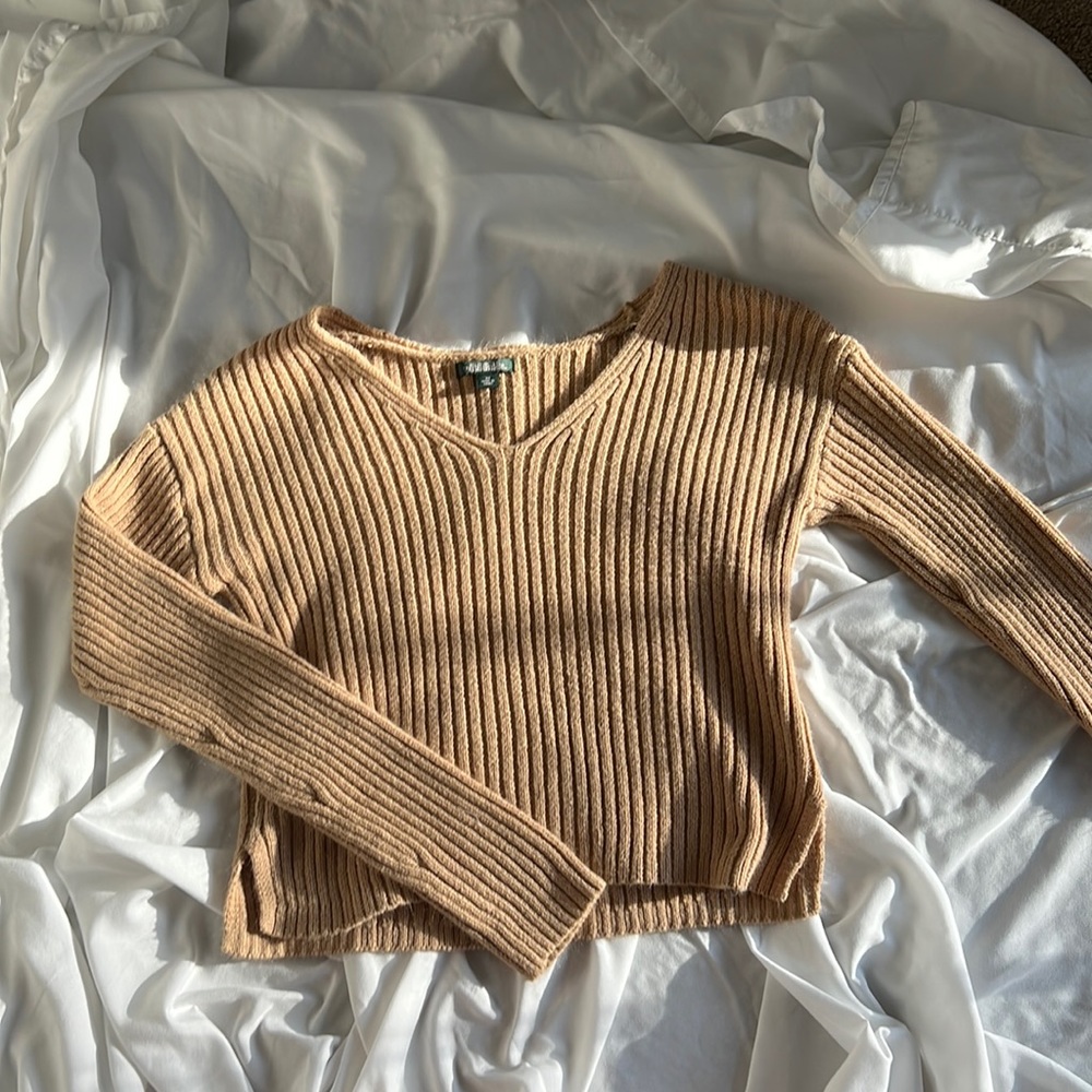 Brown/tan xs knit long sleeve